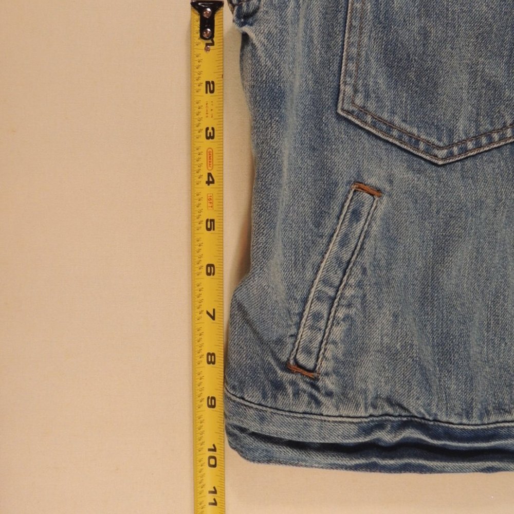 Madewell Faded Blue Denim Vest with Button Front - Picture 11 of 12